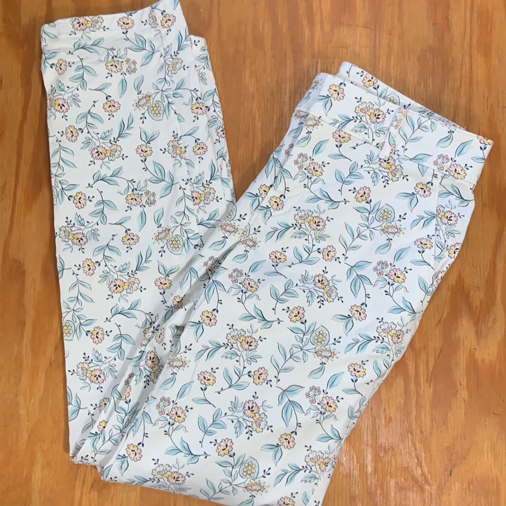 LOFT Floral ankle pants